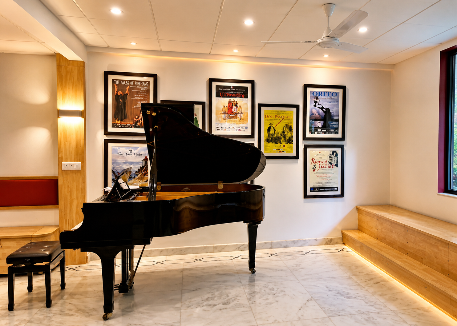 Music rehearsal room and practice area