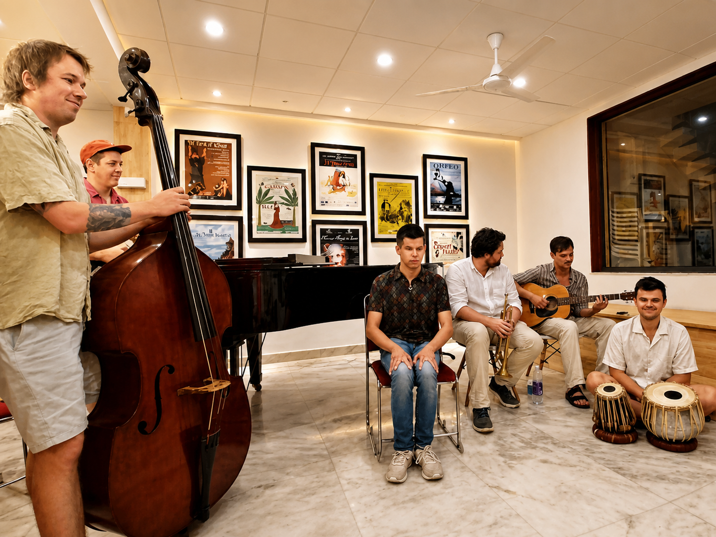 Quiet practice room for musicians